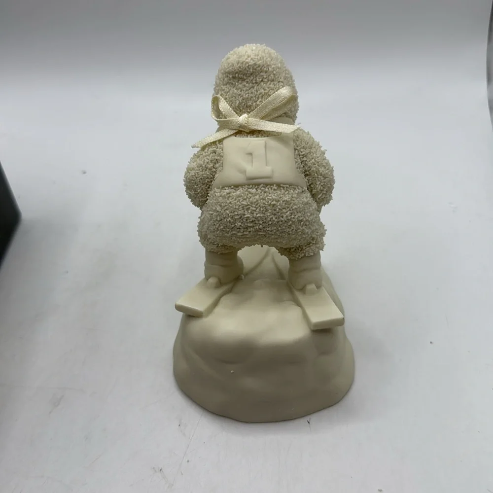 Vintage Dept 56 Snowbabies On The Slopes Christmas Decor Collectible Skiing